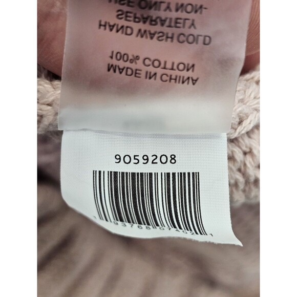 ALK Women's L Vince‎ Camuto Cotton Popcorn Sweater Light Pink Knit Pullover EUC - Picture 8 of 9